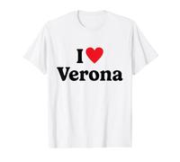 I Love Verona Value Graphic T-Shirt, Men, White, M