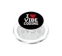 I Love VIBE CODING Cool Retro Pixel Art PopSockets PopGrip for MagSafe