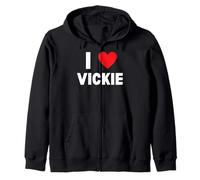 I Love Vickie Zip Hoodie