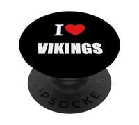 I Love Vikings For Medieval History Fans Students, Teachers PopSockets Adhesive PopGrip
