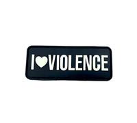 I Love Violence Glow in The Dark Tactical Airsoft Paintball PVC Morale Patch