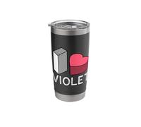 I Love Violet Personalized First Name Violet Stainless Steel Insulated Tumbler