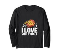 I Love Volleyball Enthusiast Spirit Long Sleeve T-Shirt