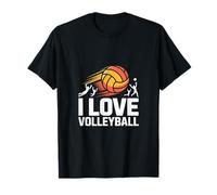 I Love Volleyball Enthusiast Spirit T-Shirt