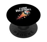 I Love Volleyball Passionate Game Spirit PopSockets Adhesive PopGrip