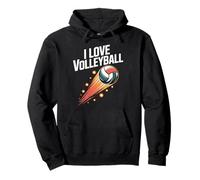 I Love Volleyball Passionate Game Spirit Pullover Hoodie