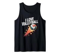 I Love Volleyball Passionate Game Spirit Tank Top