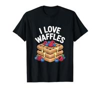 I Love Waffles Stack Berries Dripping Syrup Value Graphic T-Shirt