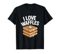 I Love Waffles Stack Breakfast Delight Value Graphic T-Shirt