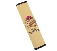 I Love Waffles1 Funny Car Seat Belt Pads Soft Shoulder Seatbelt Pads Protector Car Interior Accessories