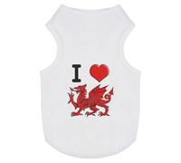 'I Love Wales' Pet Dog/Cat T-Shirt (PT00093039)