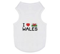 'I Love Wales' Pet Dog/Cat T-Shirt (PT00095122)