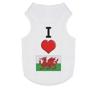 'I Love Wales' Pet Dog/Cat T-Shirt (PT00095139)