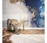 I Love Wallpaper Amalfi Mural In Navy And Gold (350Cm X 240Cm)