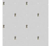 I Love Wallpaper Bumble Bee Dot Wallpaper In Grey