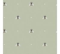 I Love Wallpaper Bumble Bee Wallpaper In Sage Green