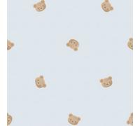 I Love Wallpaper Cozy Bear Wallpaper In Soft Blue