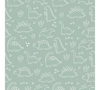 I Love Wallpaper Dinky Dinos Wallpaper In Sage Green