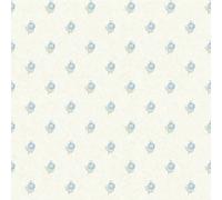 I Love Wallpaper Ditsy Posy Wallpaper In Blue And Sage On Cream