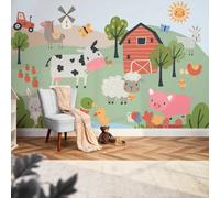 I Love Wallpaper Down On The Farm Mural In Multicoloured