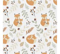 I Love Wallpaper Forest Foxes Wallpaper In Warm Tones