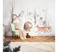 I Love Wallpaper Forest Friends Mural In Earthy Tones (350Cm X 240Cm)