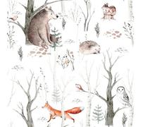I Love Wallpaper Forest Friends Wallpaper In Earthy Tones