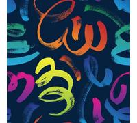 I Love Wallpaper Graffito Wallpaper In Brights On Navy