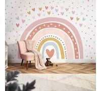 I Love Wallpaper Over The Rainbow Mural In Pink And Ochre And Blue (350Cm X 240Cm)