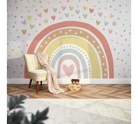 I Love Wallpaper Over The Rainbow Mural In Rainbow Pastels