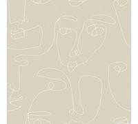 I Love Wallpaper Pablo Line Art Wallpaper In Stone