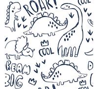 I Love Wallpaper Roarsome Wallpaper In Navy And White
