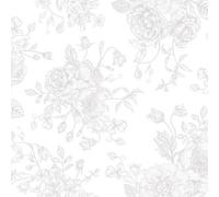 I Love Wallpaper Romantic Roses Wallpaper In Grey On White