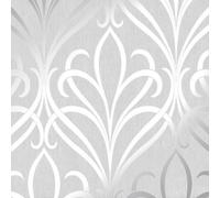 I Love Wallpaper Sample Of Camden Damask Wallpaper Soft Grey, Silver (53 X 30Cm)