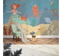 I Love Wallpaper The Mermaid Princess Mural In Multicoloured