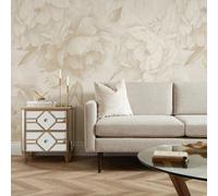 I Love Wallpaper Vintage Peony Mural In Warm Neutrals