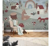 I Love Wallpaper Walk In The Woods Mural In Multicoloured (350Cm X 240Cm)