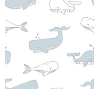 I Love Wallpaper Whale Hello Wallpaper Blue And Grey