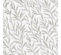 I Love Wallpaper Willow Leaf Wallpaper In Grey On White
