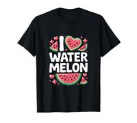 I Love Watermelon Cute Summer Fun Design Value Graphic T-Shirt, Men, Black, L