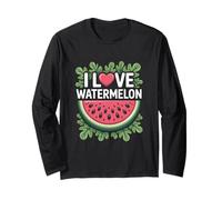 I Love Watermelon Summer Fruit Lover Tropical Vibe Long Sleeve T-Shirt