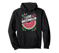 I Love Watermelon Summer Fruit Watermelon Slice Pullover Hoodie