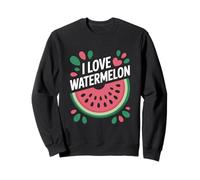 I Love Watermelon Summer Fruit Watermelon Slice Sweatshirt