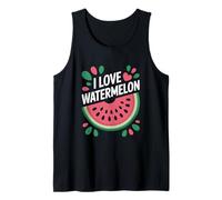 I Love Watermelon Summer Fruit Watermelon Slice Tank Top