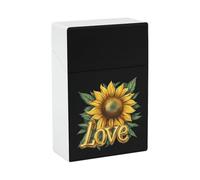 I Love Weed Cigarette Case Lightweight Flip Top Portable Storage Smoking Box for Men Women