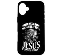 I LOVE WEIGHTLIFTING BUT JESUS COMES FIRST Case for iPhone 16 Plus