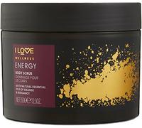 I Love Wellness Energy Body Scrub - Invigorating Exfoliant with Orange & Bergamot Essential Oils - Gently Buffs Away Dead Skin & Impurities - Vegan & Cruelty-Free Skincare - 350g