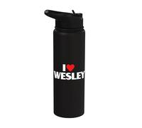 I Love Wesley - I Heart Wesley Stainless Steel Insulated Water Bottle
