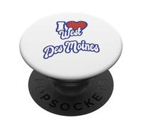 I Love West Des Moines Iowa PopSockets Adhesive PopGrip