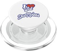 I Love West Des Moines Iowa PopSockets PopGrip for MagSafe